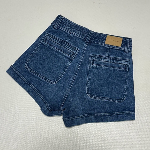 Apiece Apart Merida Denim Shorts Button Fly Navy Wash Size 0 EUC - Picture 3 of 16
